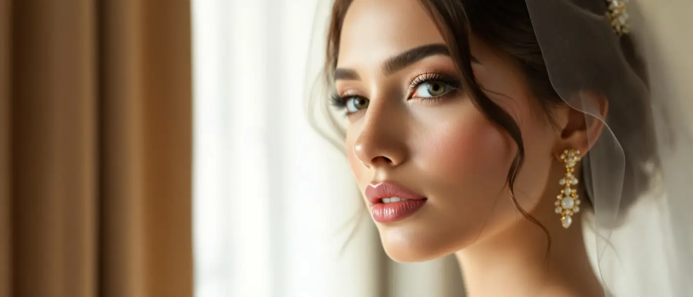 Maquillaje de novia con acabado natural y luminoso, estilo editorial